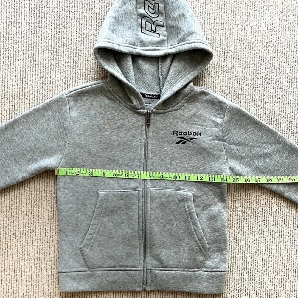 Reebok Boys 4T Hoodie NWOT sweatshirt zip up front grey never worn